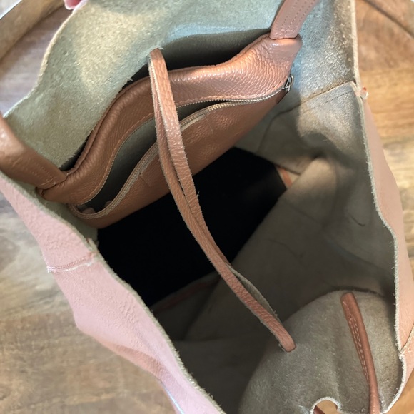 Borse in Pelle Womens Tote Bag Shoulder Straps Pebble Genuine Leather Italy Pink - Picture 4 of 8